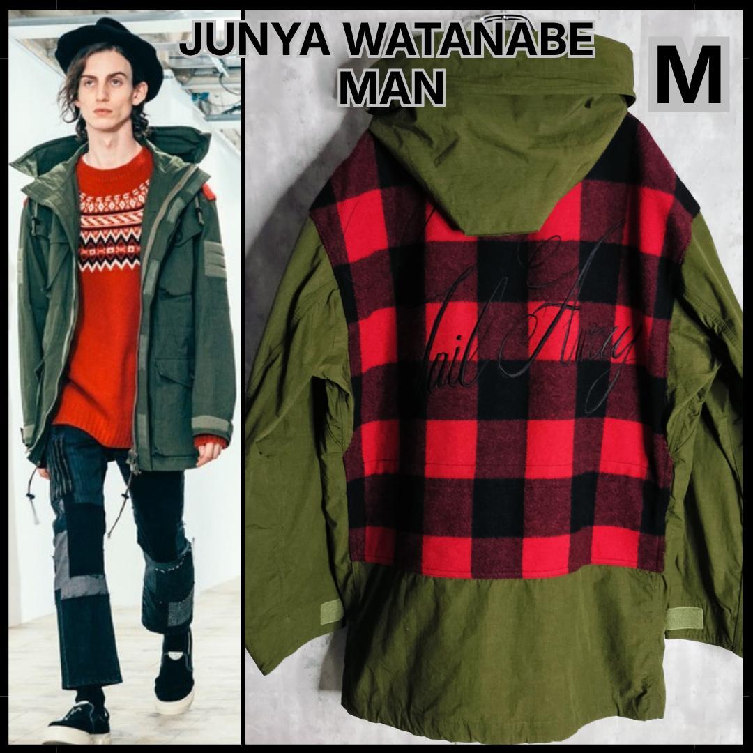 ジュンヤワタナベマン M-51モッズコート バッファローチェック切替