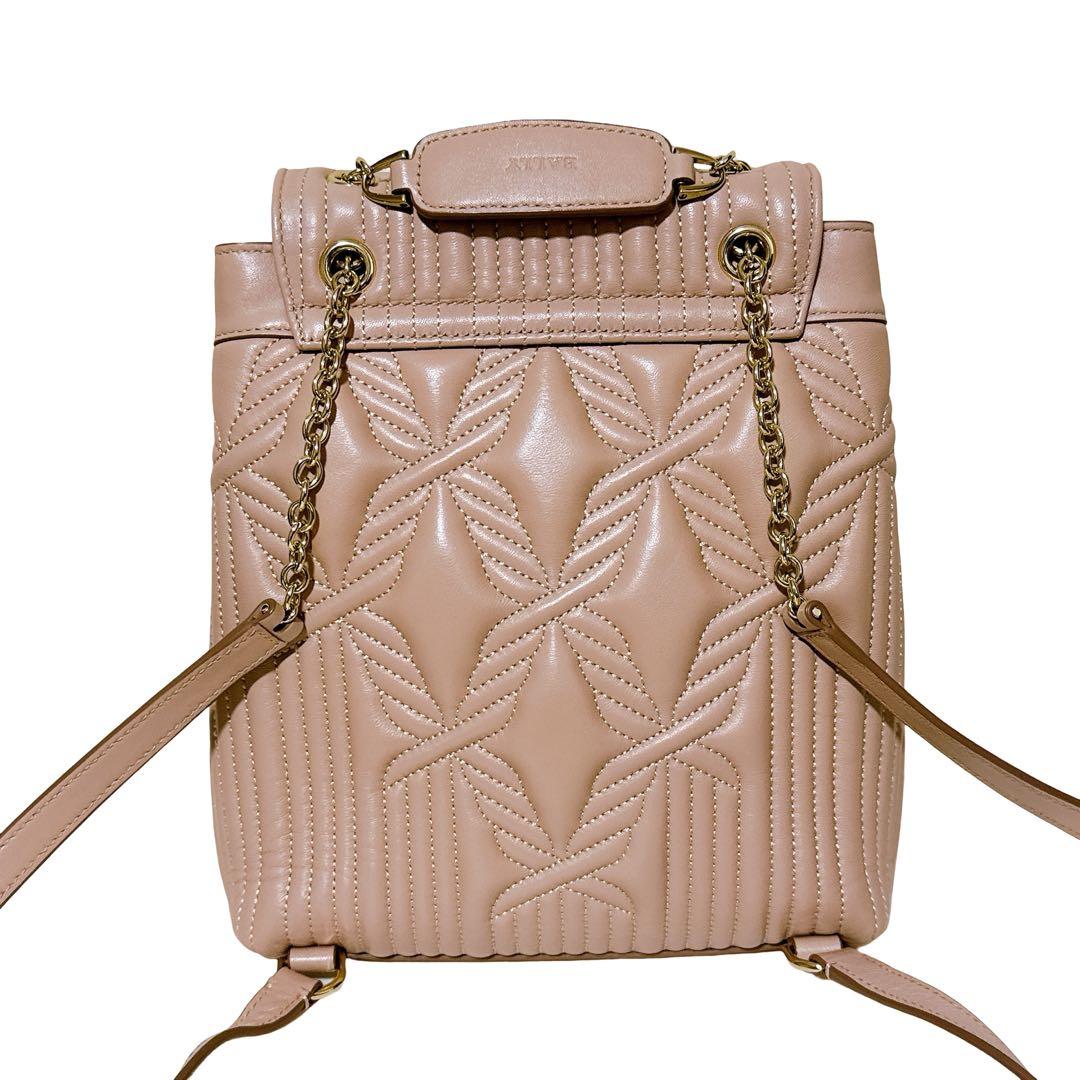 バリー リュックサック バッグパック ピンク ターンロック レザー ゴールド金具