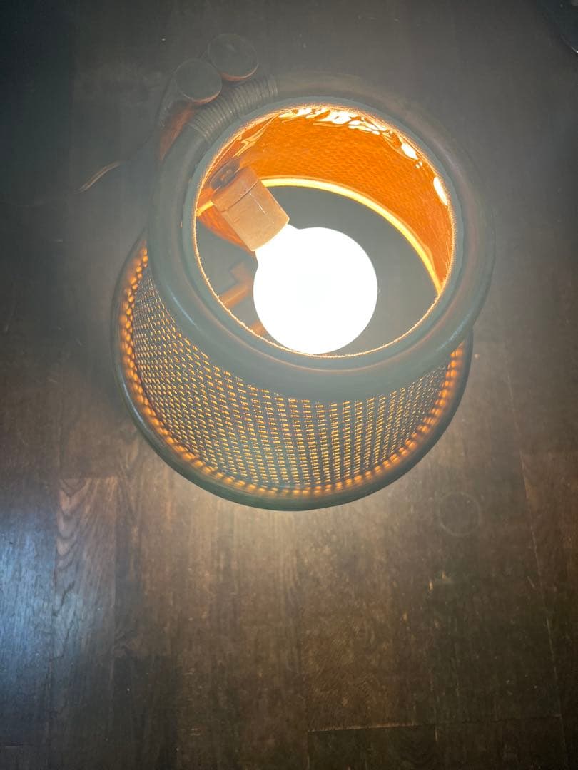 【昭和レトロ】タイ製ラタンシェードのフロアスタンド