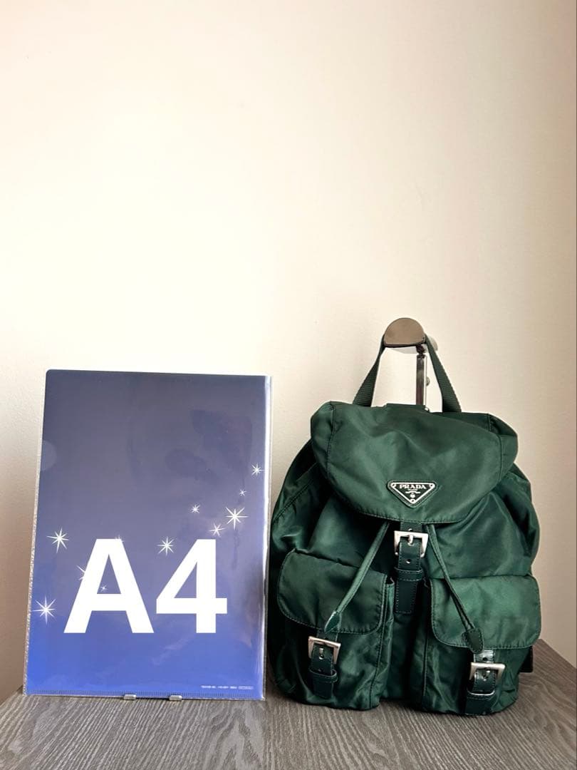 み*ぃ様 PRADA プラダ テスートナイロン バッグパック グリーン 緑