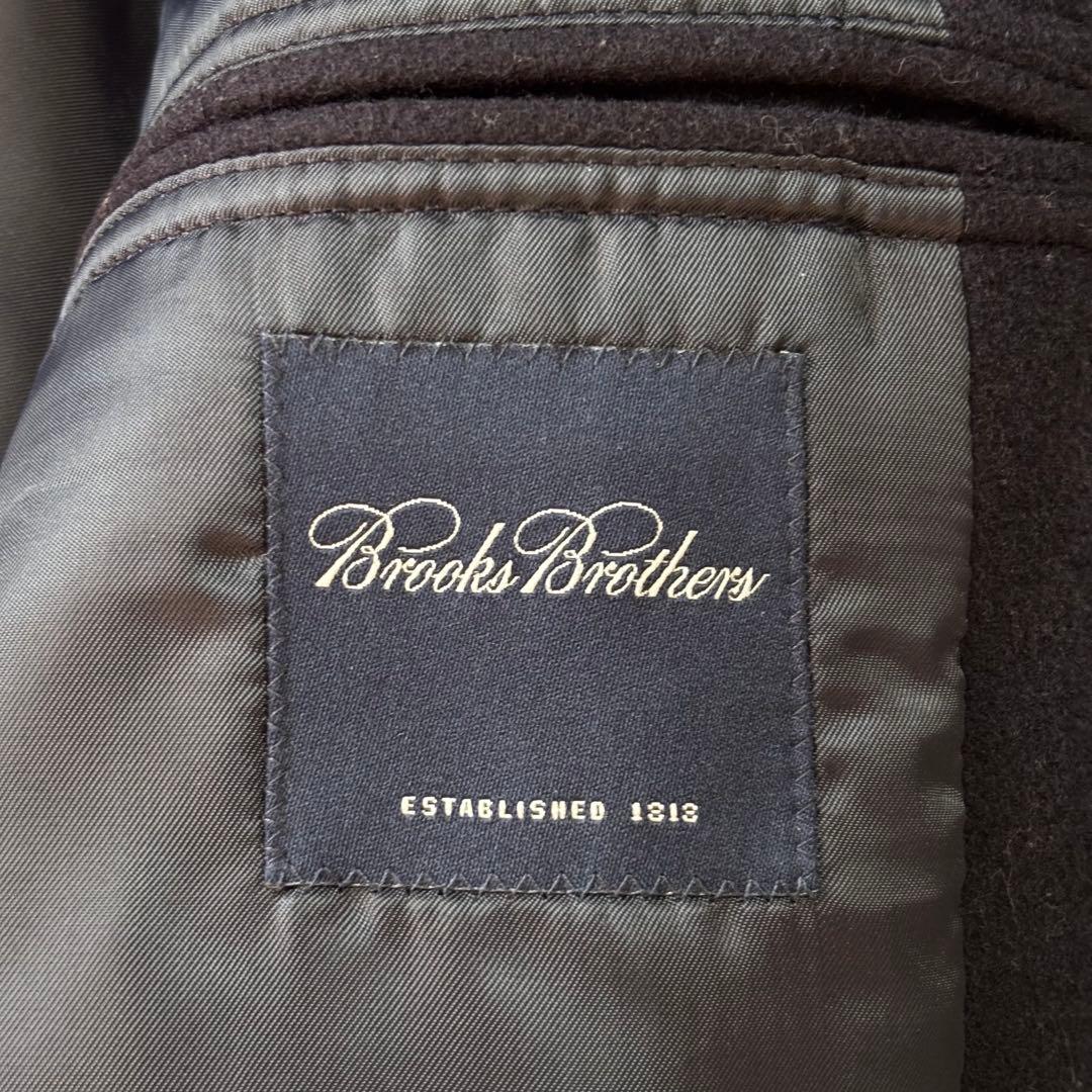 【ブルックスブラザーズ】カシミヤウール Lサイズ ネイビー ステンカラーコート