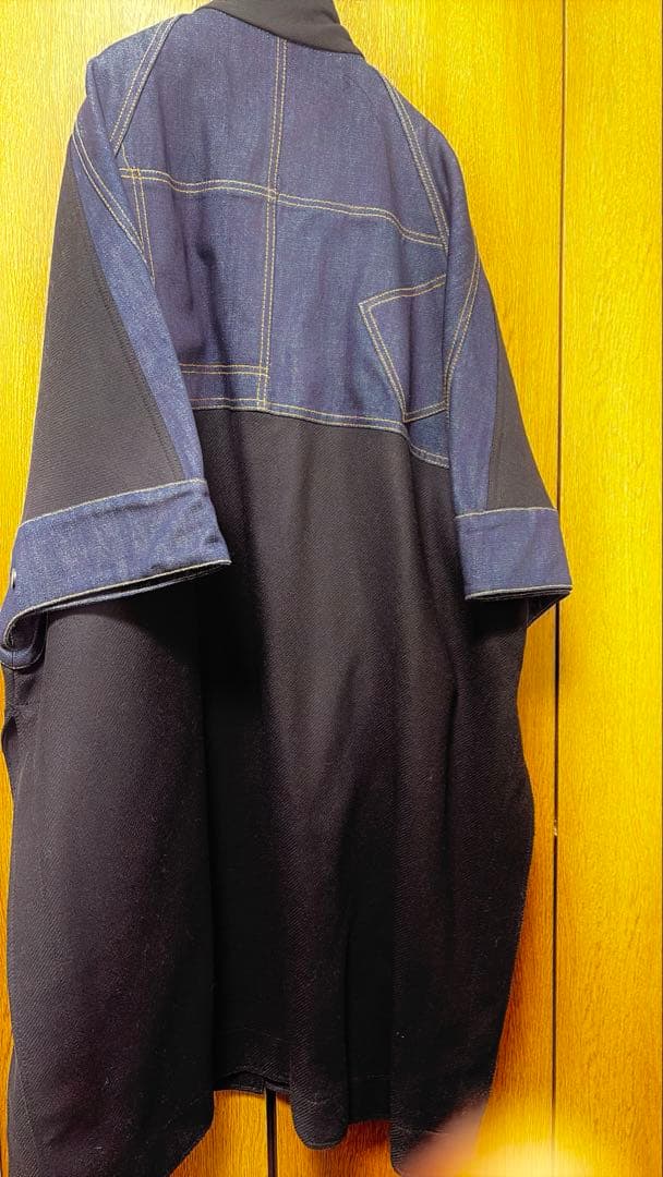 希少】ZARA ポンチョコート MANTECO デニム M ブラック 【希少】ZARA