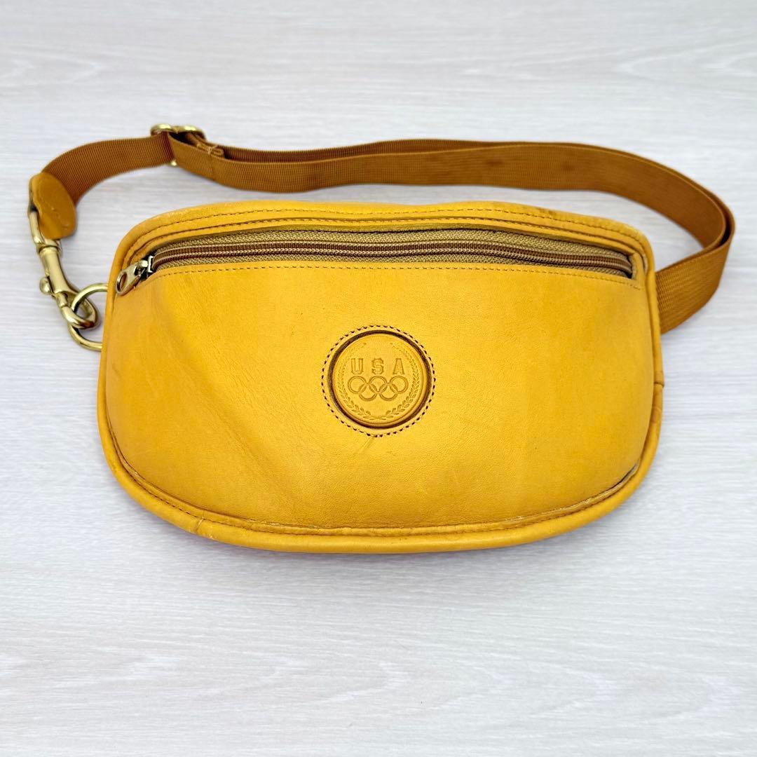 バッグ Coach USA Olympic Leather Fanny Pack