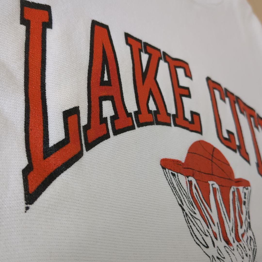 た*つ様 【80s トリコタグ】希少ホワイト×両面6段ラバープリント リバースウ