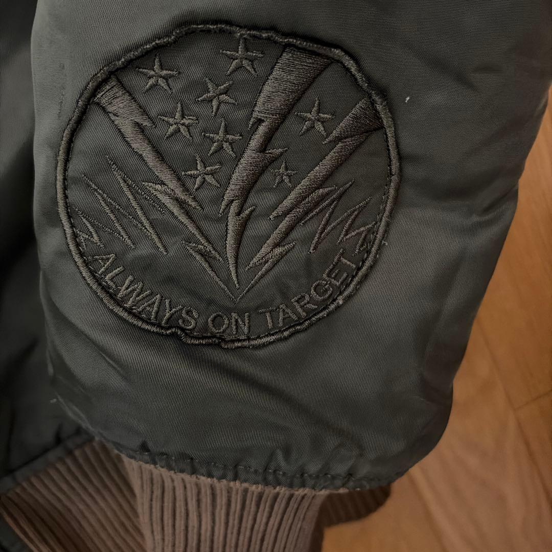 ALPHA MA-1 フライトジャケット 2way フード着脱 ワッペン