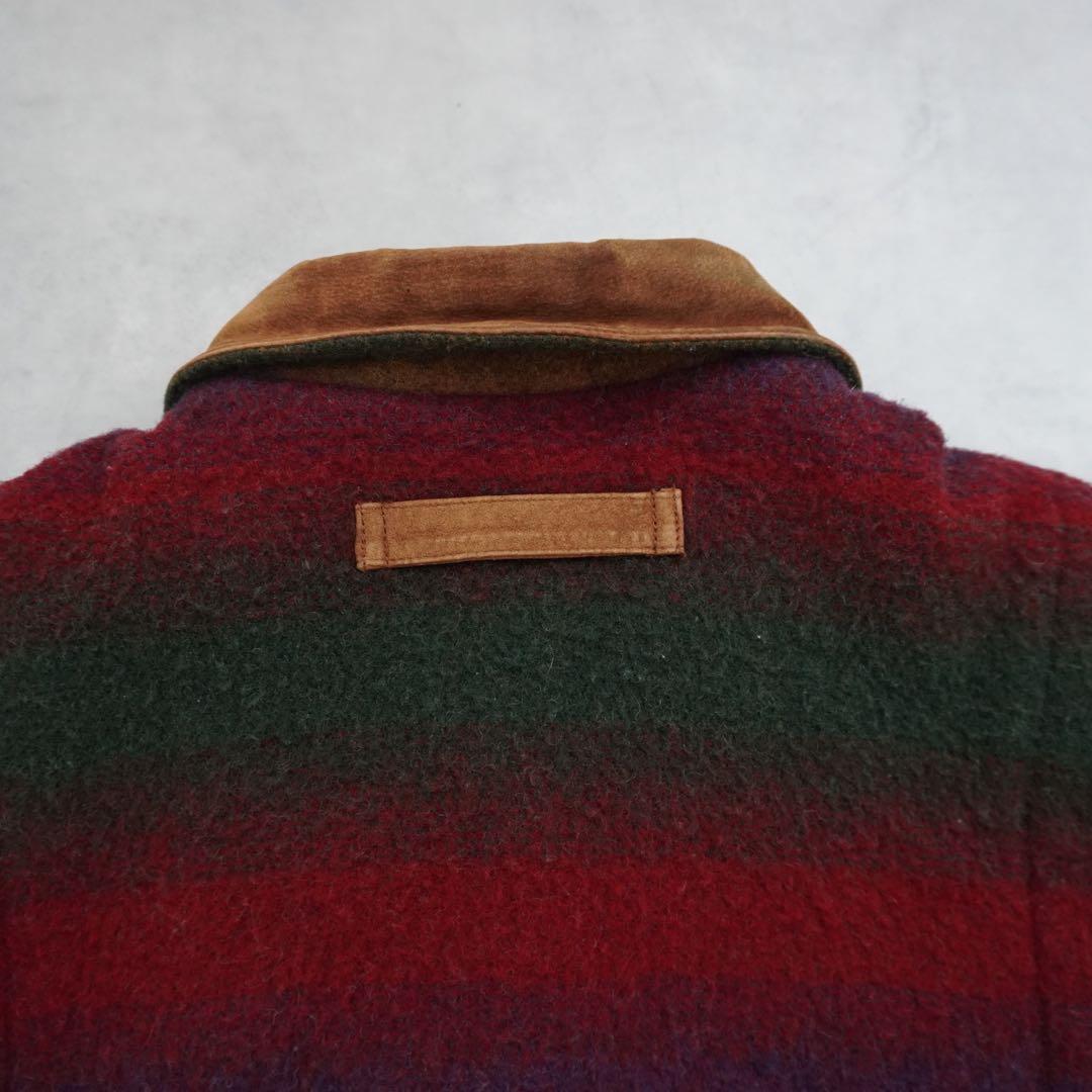 【80s】EddieBauerエディーバウアー ウールブランケットコート黒タグ