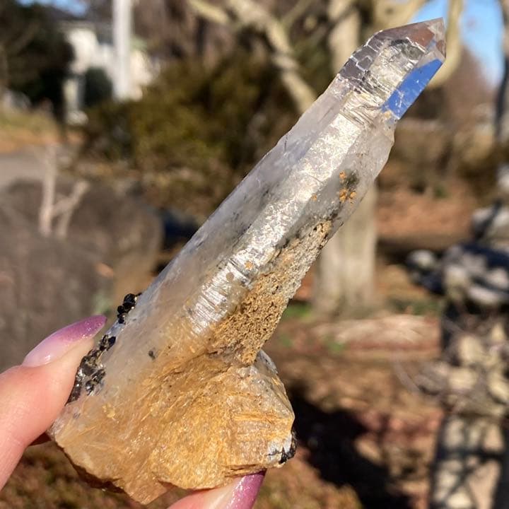 ガネーシュヒマール クォーツ 原石 アクチノライト クローライト