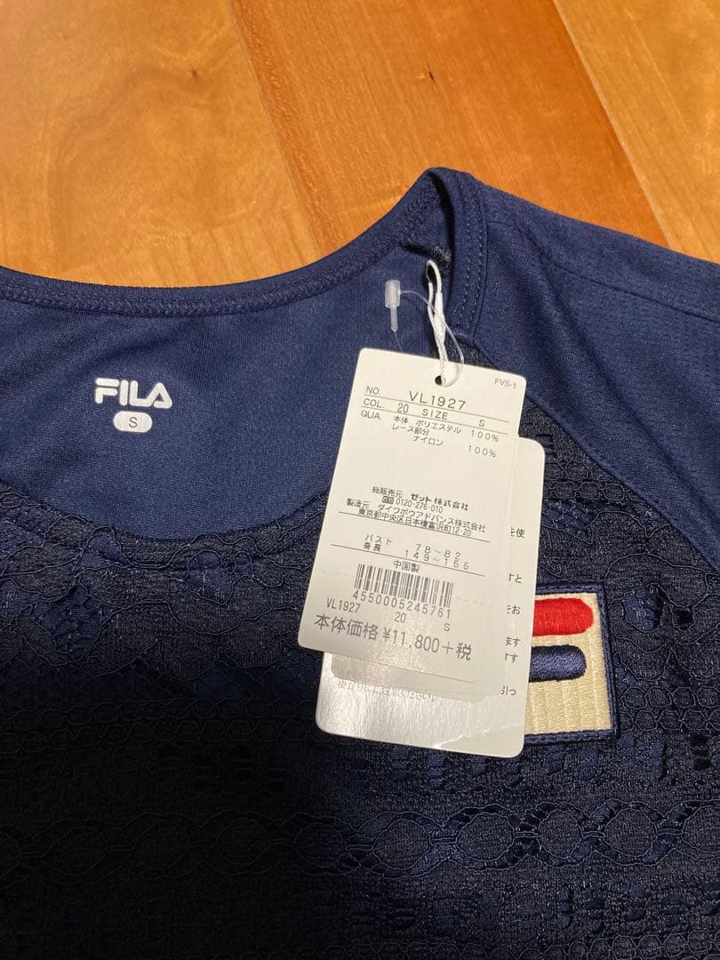 *FILA* レースジャケット、トップス、スコート 3点セット ネイビー S