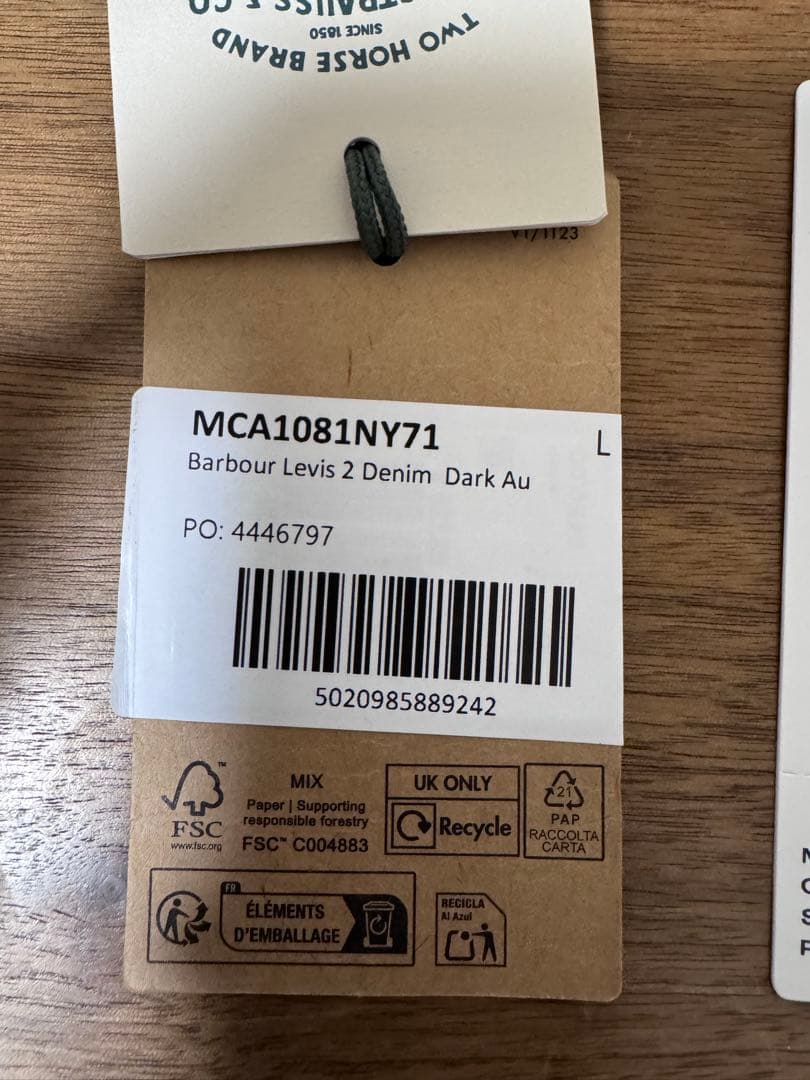 ジャケット・アウター LEVI'S BARBOUR OS BEDALE DENIM JACKET L