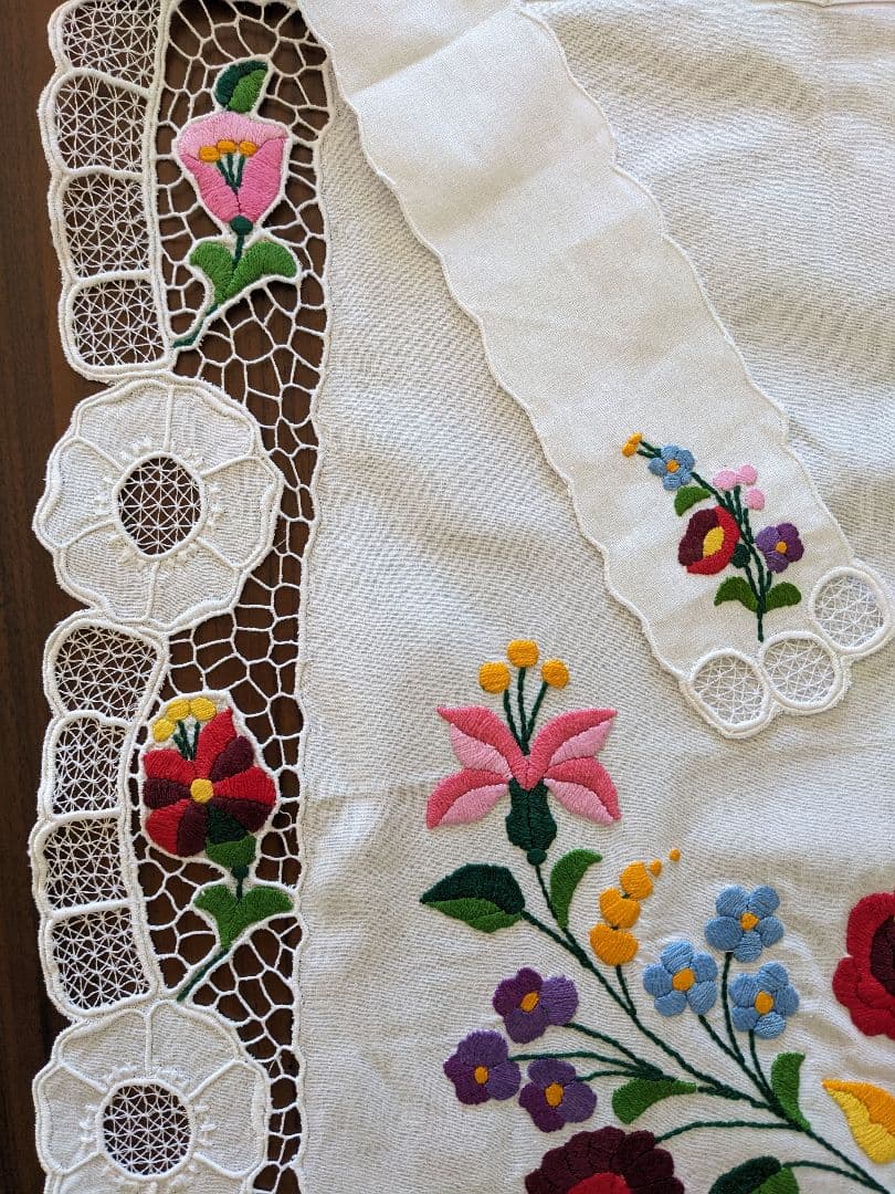 80's ビンテージエプロン ハンガリー刺繍 フォークダンス用