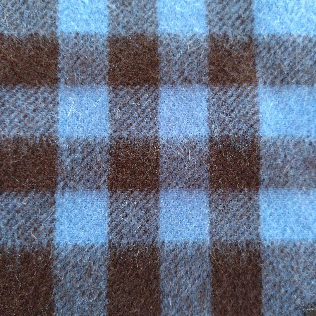 人気色✨ジョシュアエリス　チェック　　　　　大判カシミヤ100%ブルー系