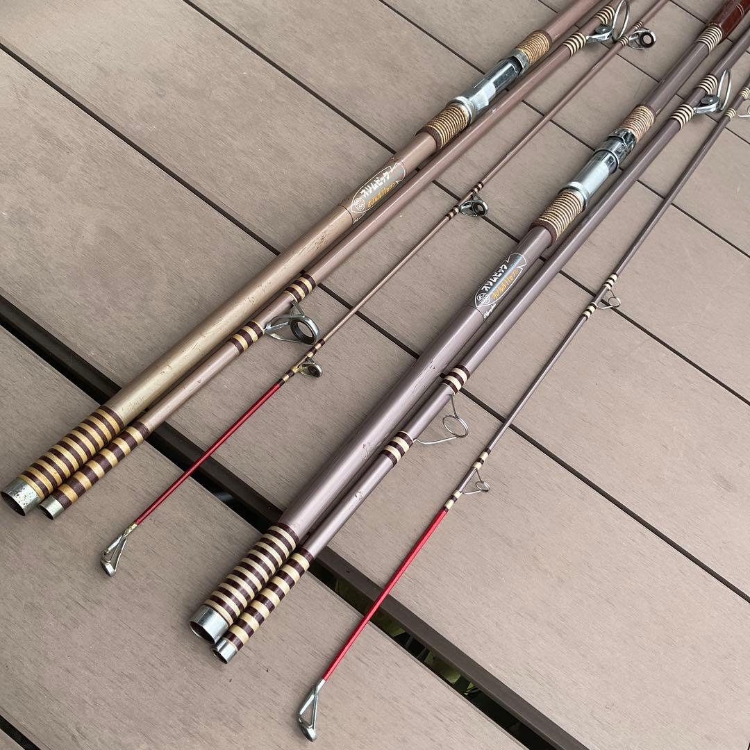 2本セット OLYMPIC オリムピック 投げ竿 ホノルル 330 グラスロッド