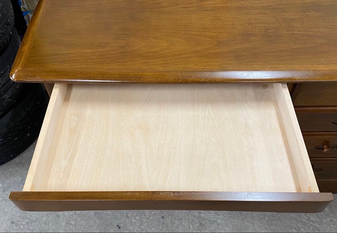 Karimoku カリモク 書斎机 デスク 片袖机 勉強机 木製 ブラウン 札幌