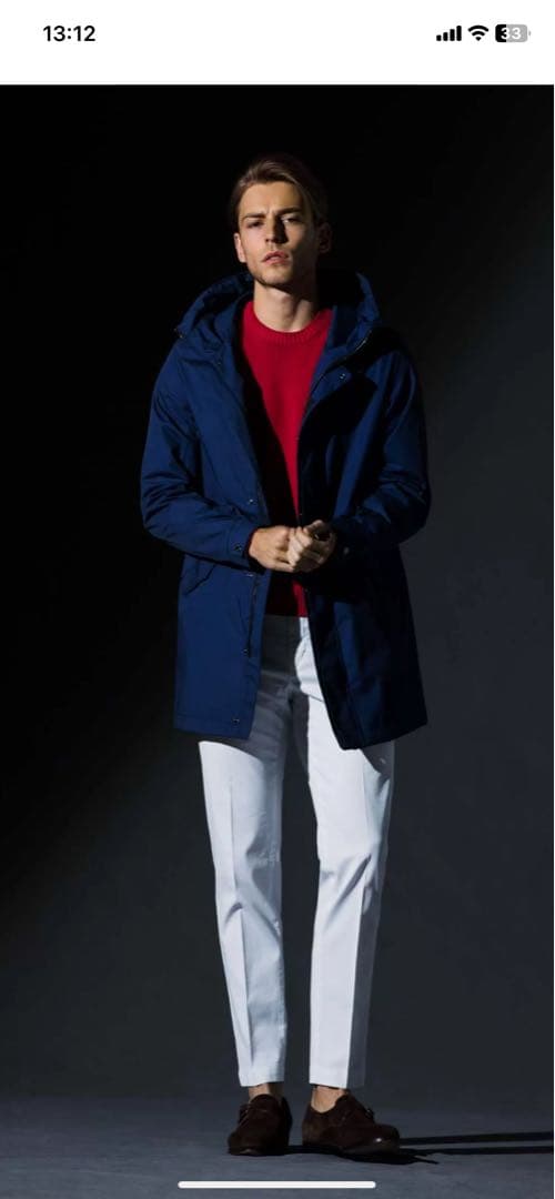 ムーレー・モッズコート美品（ウィルソン、ネイビー、サイズ46