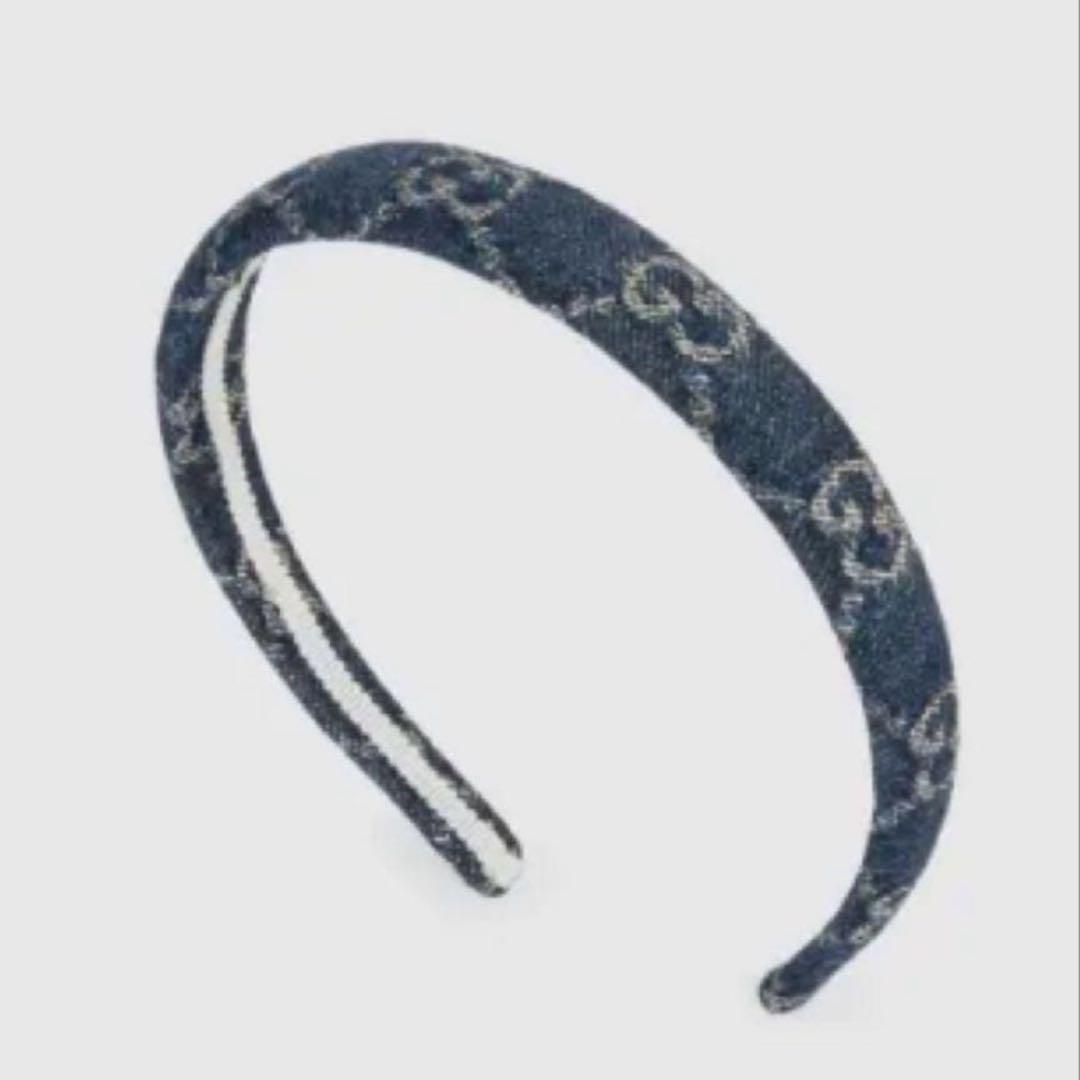 GUCCI デニム ヘアバンド ロゴ入り - メルカリ