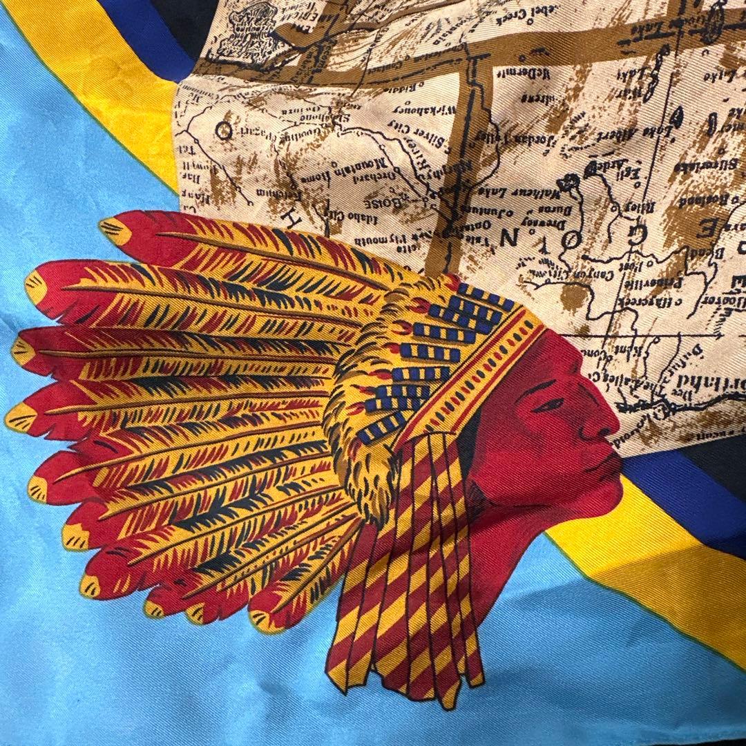【希少/日本製】Ralph Lauren 大判スカーフ インディアン 90年代
