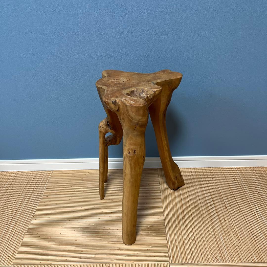木製スツール 自然な形状 ナチュラルウッド