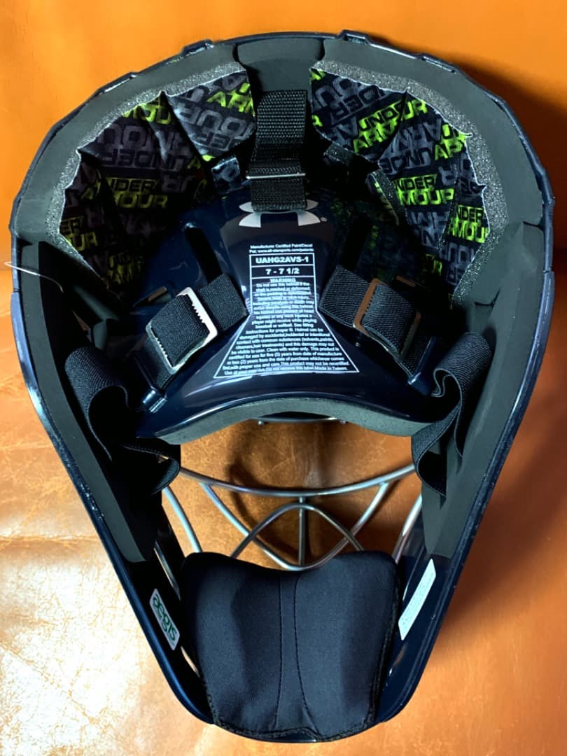 新品☆アメリカ国内限定☆UAマスク＋adidasプロテクター・レガース☆紺