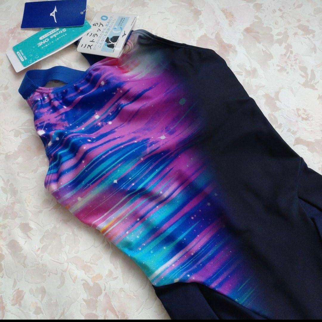 M 新品 MIZUNO 寺川綾 練習水着 StrokeONE パッド付 ネイビー