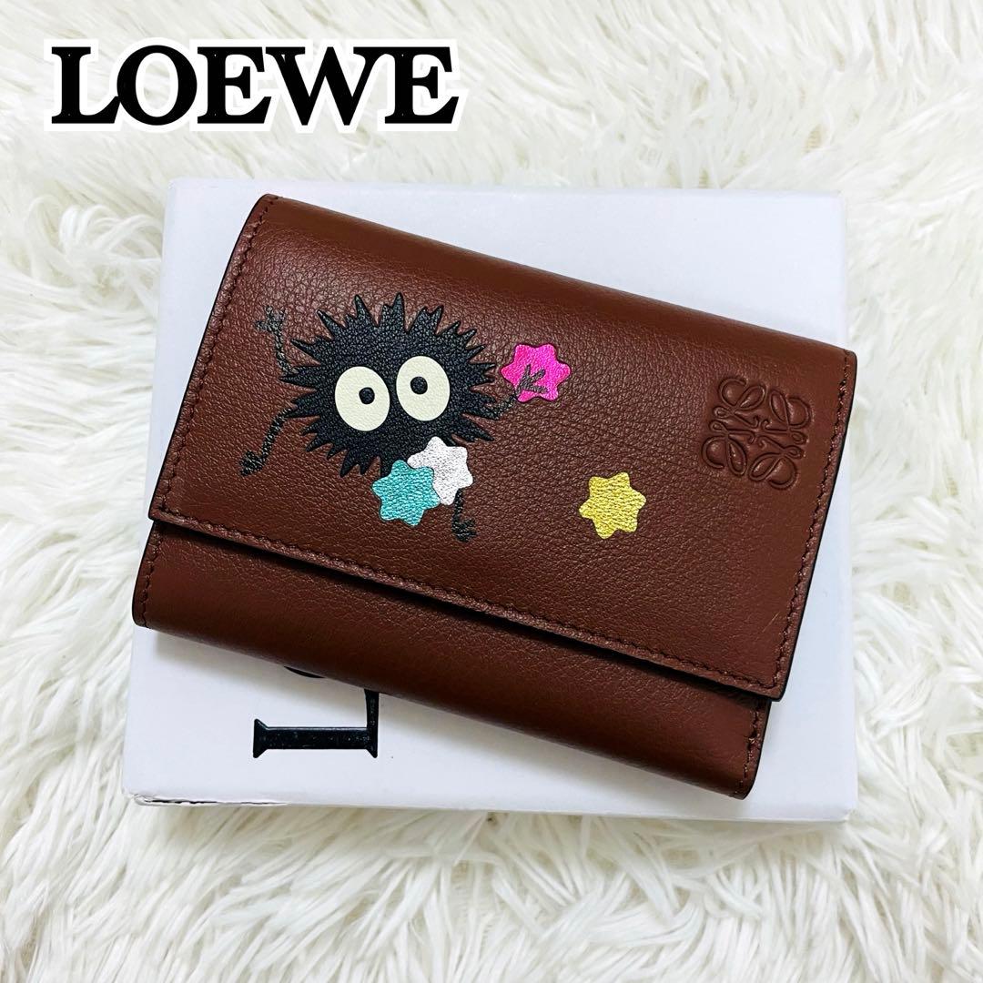 未使用級✨付属完備✨ロエベ 三つ折り財布 ジブリ トトロ まっくろくろ
