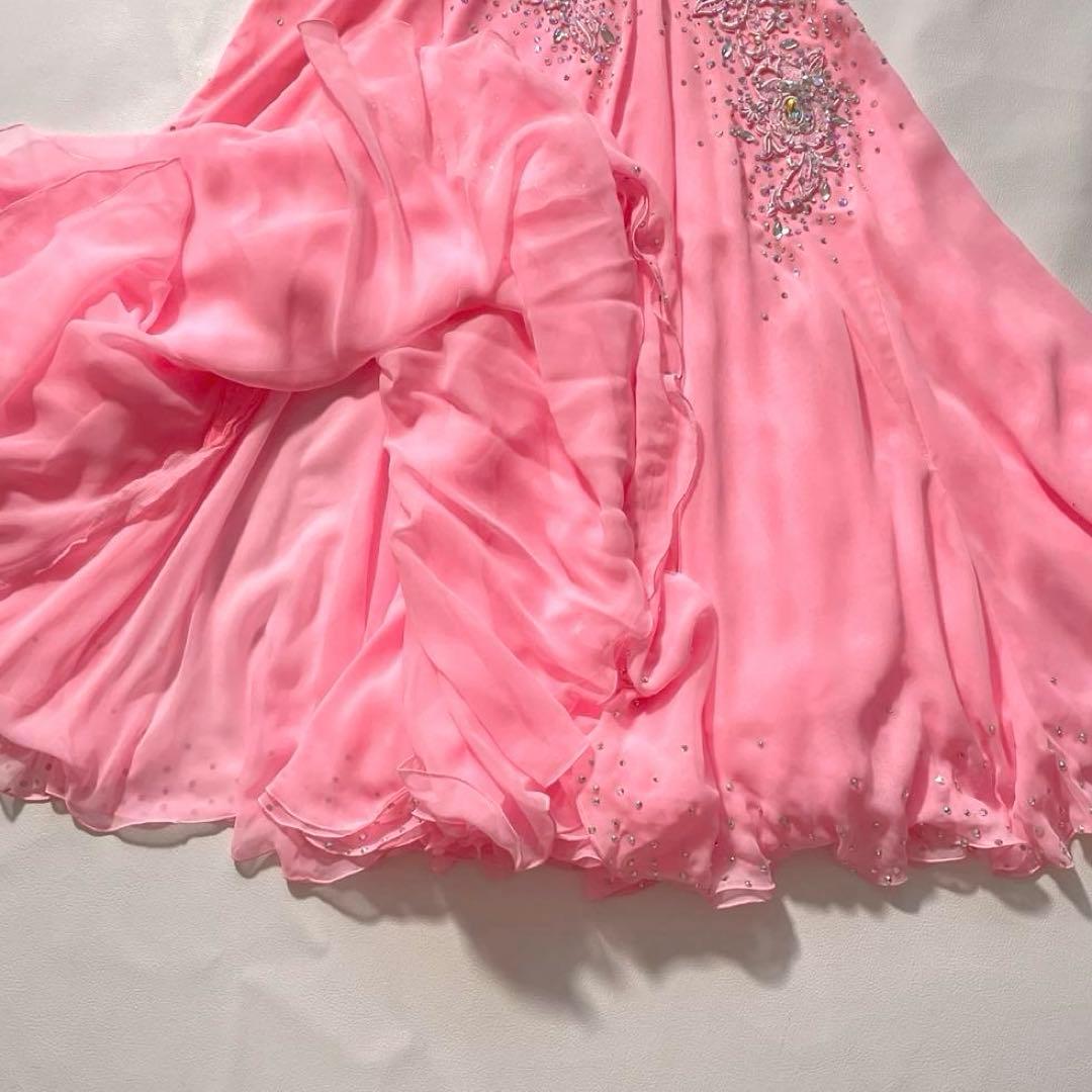 【あんこ】Chacott　社交ダンス衣装 ロングドレス ビジュー 刺繍