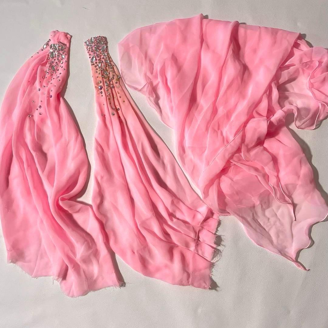 【あんこ】Chacott　社交ダンス衣装 ロングドレス ビジュー 刺繍