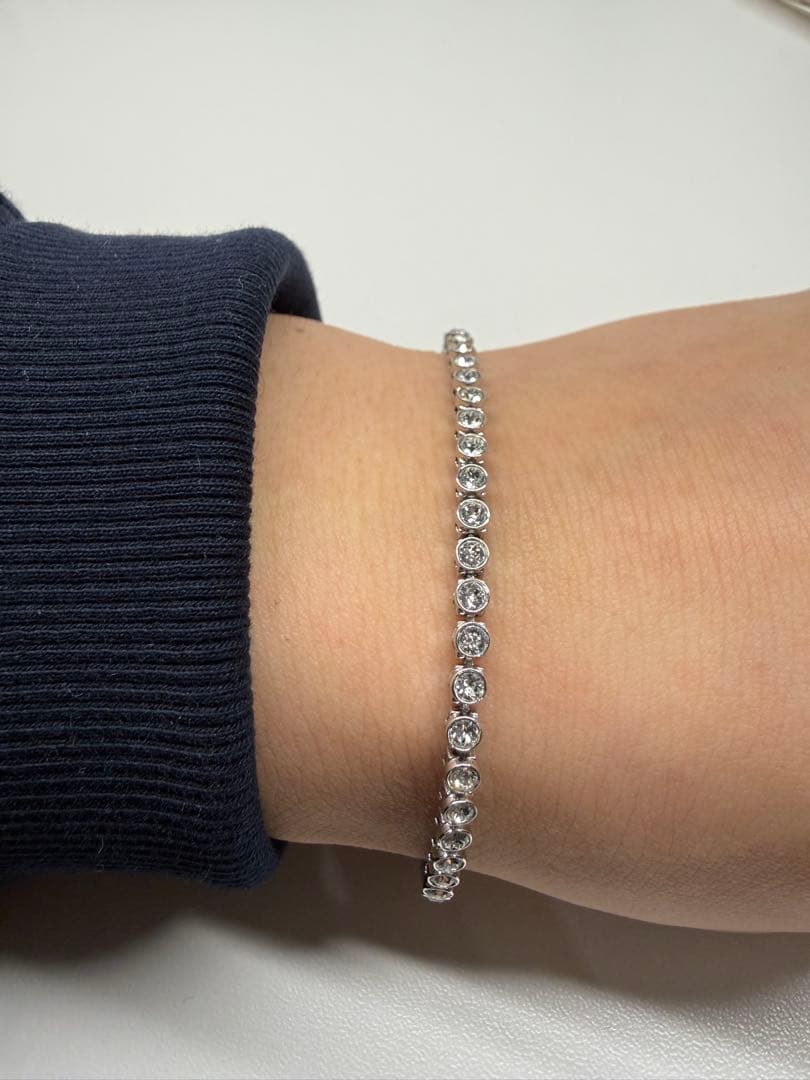 Swarovski テニスブレスレット20cm