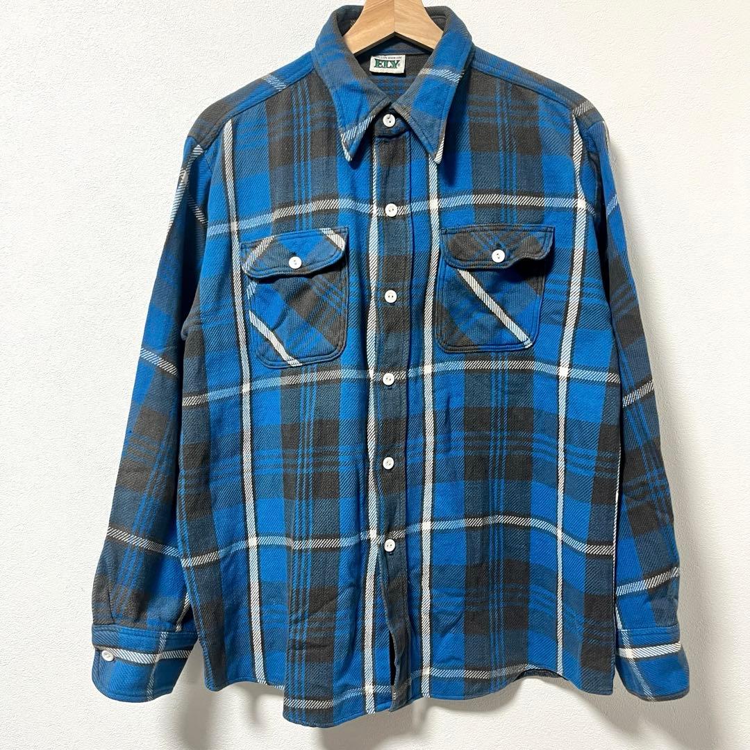 70's 《ELY / エリー》Heavy flannel shirt
