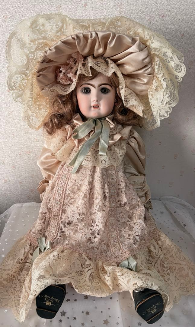 コレクションドール ビスクドール アンティーク風 オープンマウス 刻印あり