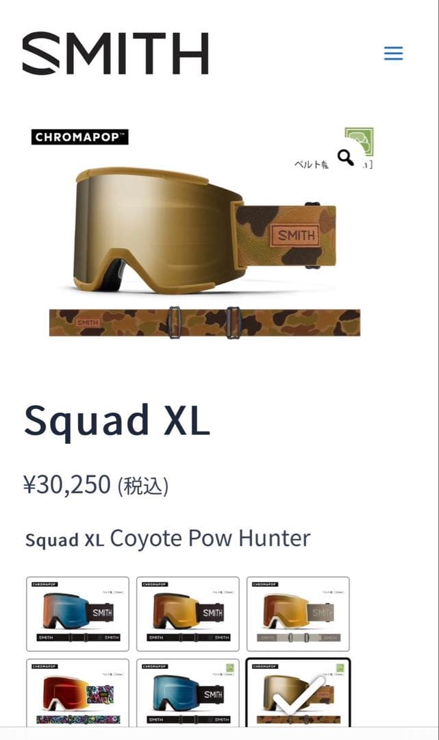 スキー・スノーボードアクセサリー Smith Squad XL