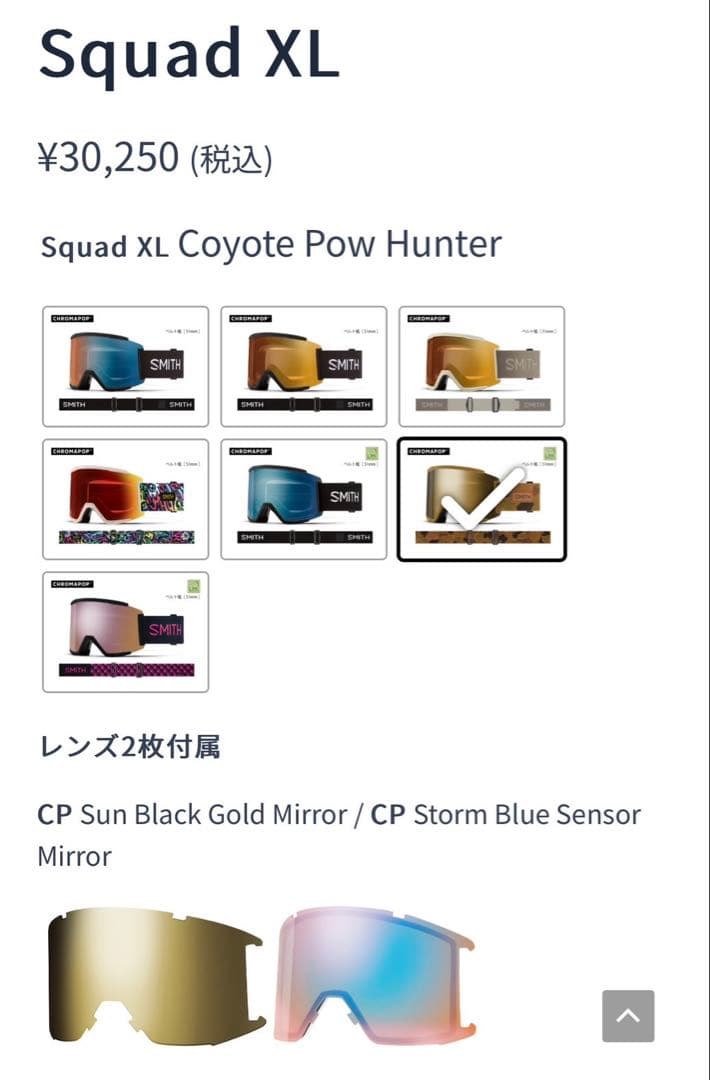 スキー・スノーボードアクセサリー Smith Squad XL