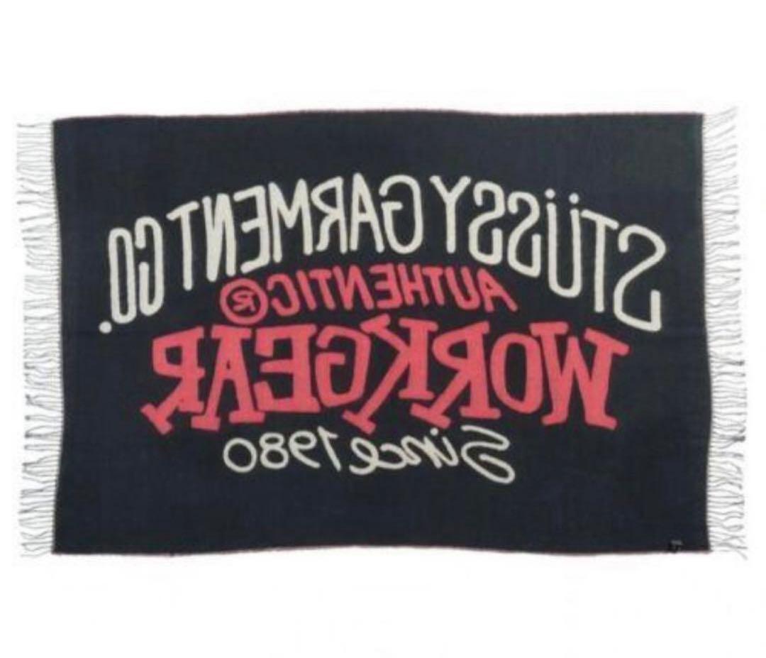 Stussy ワークギア ジャカード スロー ブランケット タペストリー