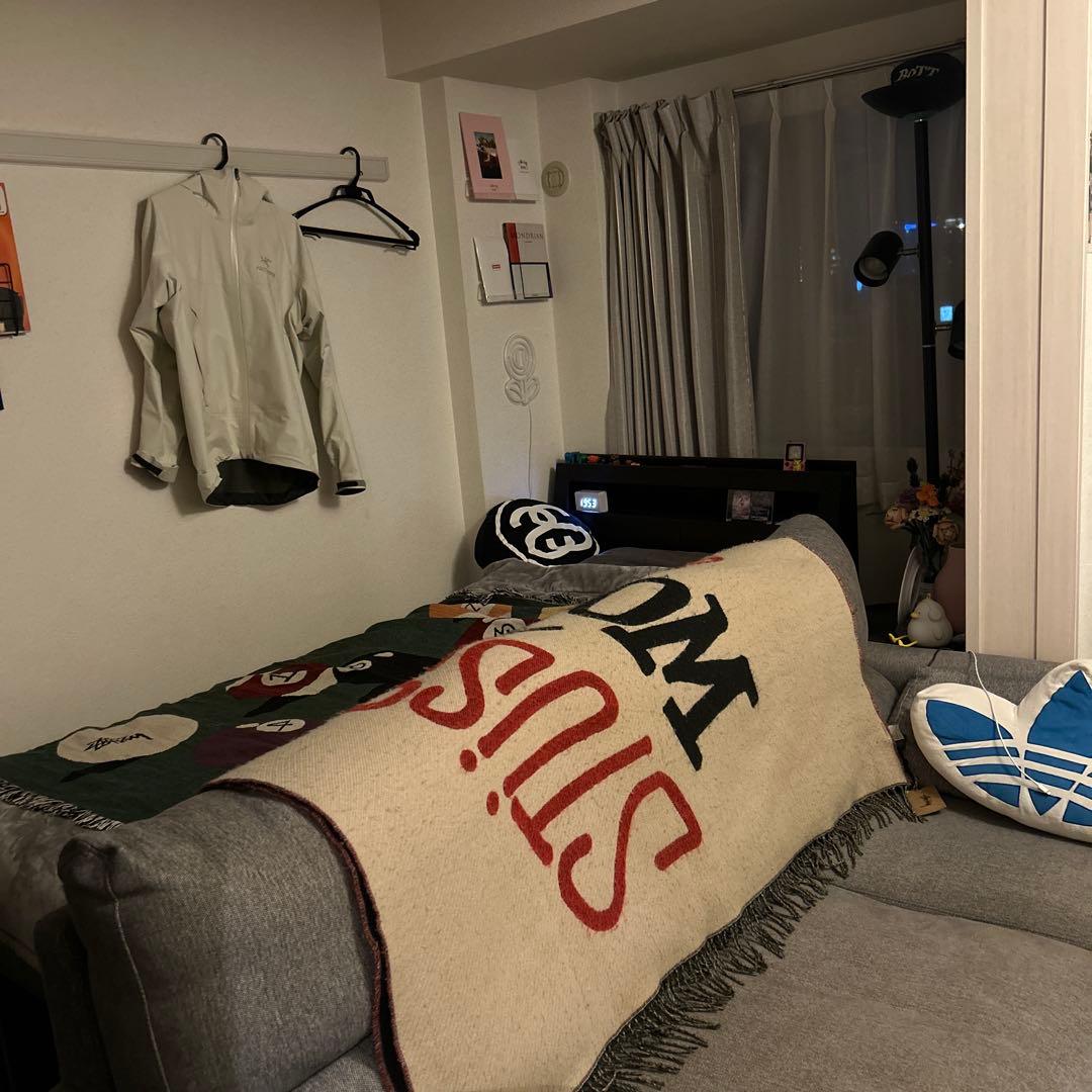 Stussy ワークギア ジャカード スロー ブランケット タペストリー