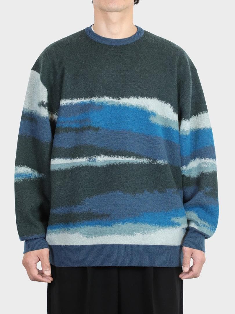 トップス Graphpaper JACQUARD CREW NECK KNIT