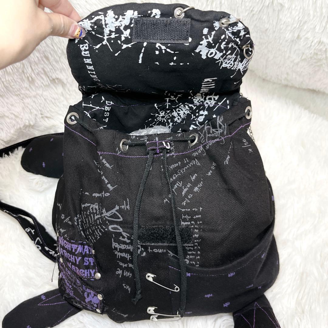 極美品 h.naoto エイチナオト うさぎリュック バックパック punk 黒