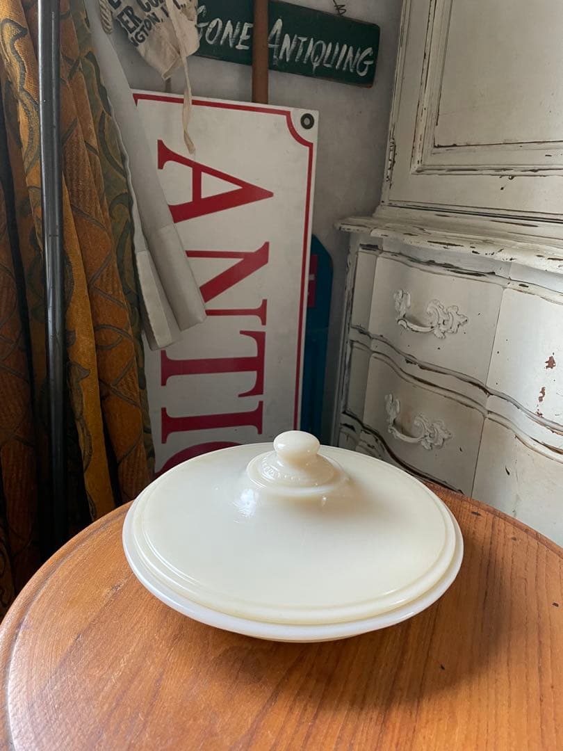 ファイヤーキング　パイ　プレート　キャセロール　アイボリー　テーブルサーバー美品