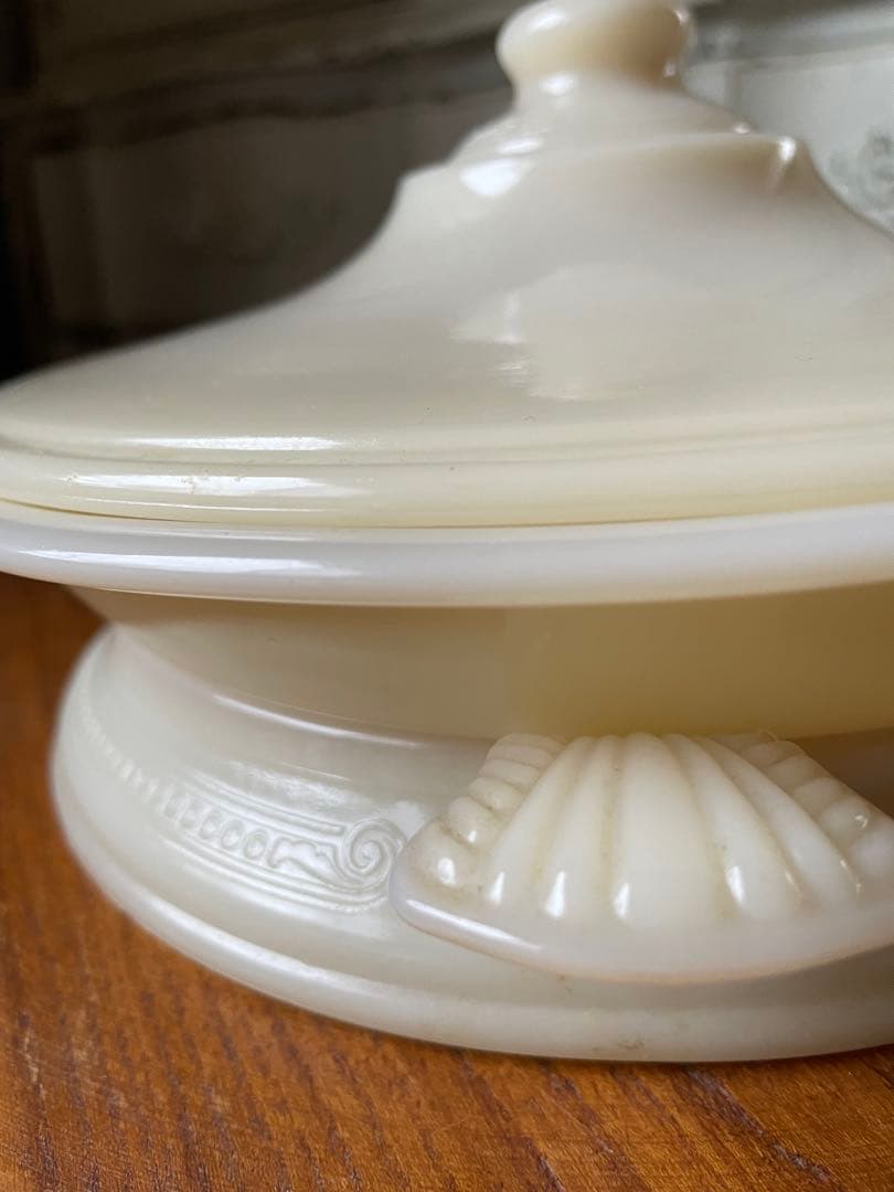 ファイヤーキング　パイ　プレート　キャセロール　アイボリー　テーブルサーバー美品