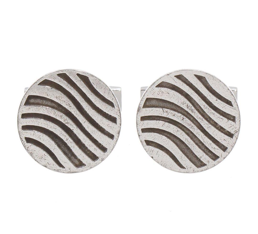 K2373 カルティエ SV925 ラウンドデザイン カフス