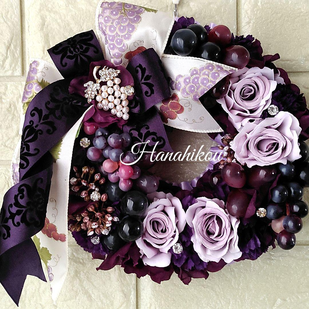 ☆まゆページ☆バラとダリアとピオニーの華やか豪華特大リース❀リース3個入❀