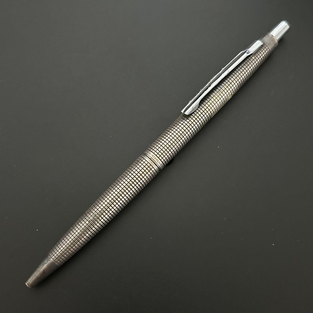 パイロット カスタム スターリングシルバー 食刻 廃盤 ボールペン 格子