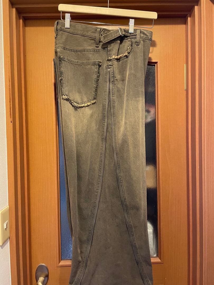 GRANCY】ジップデザイン バギーデニム パンツ グランシー ブラウン 美品