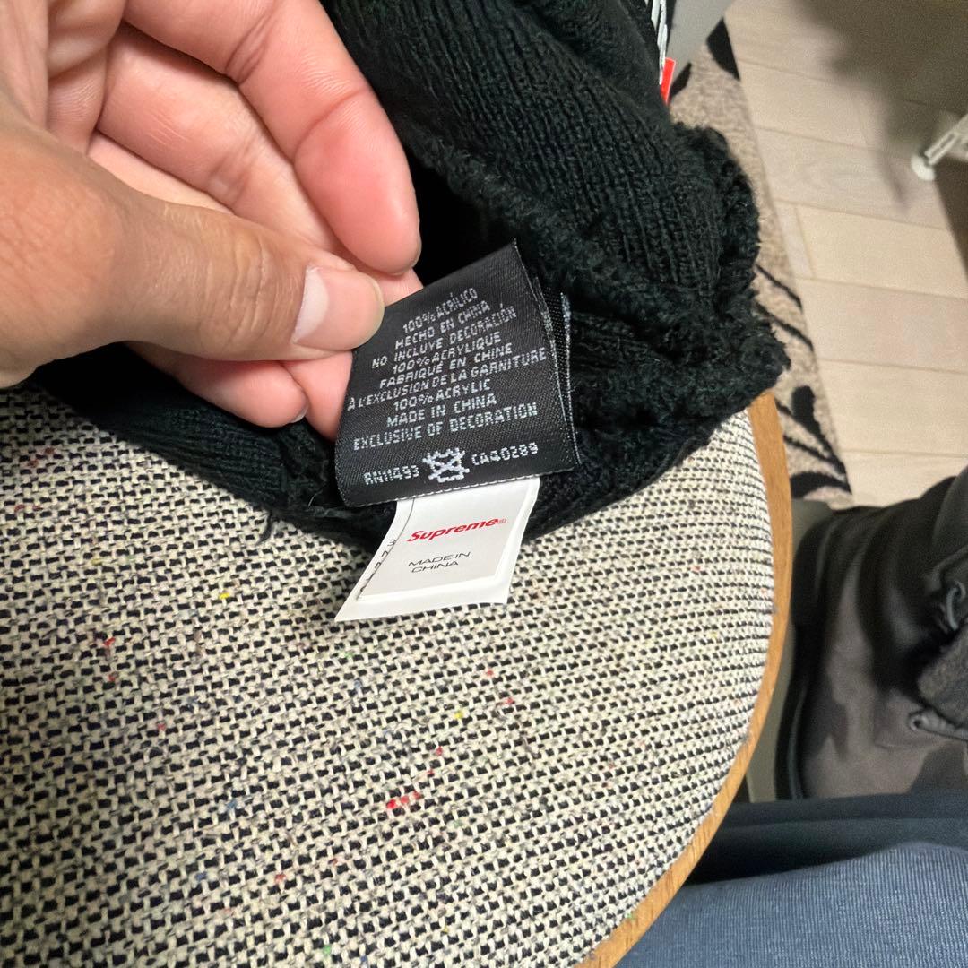 シュプリーム　supreme ボックスロゴ　ビーニー　黒