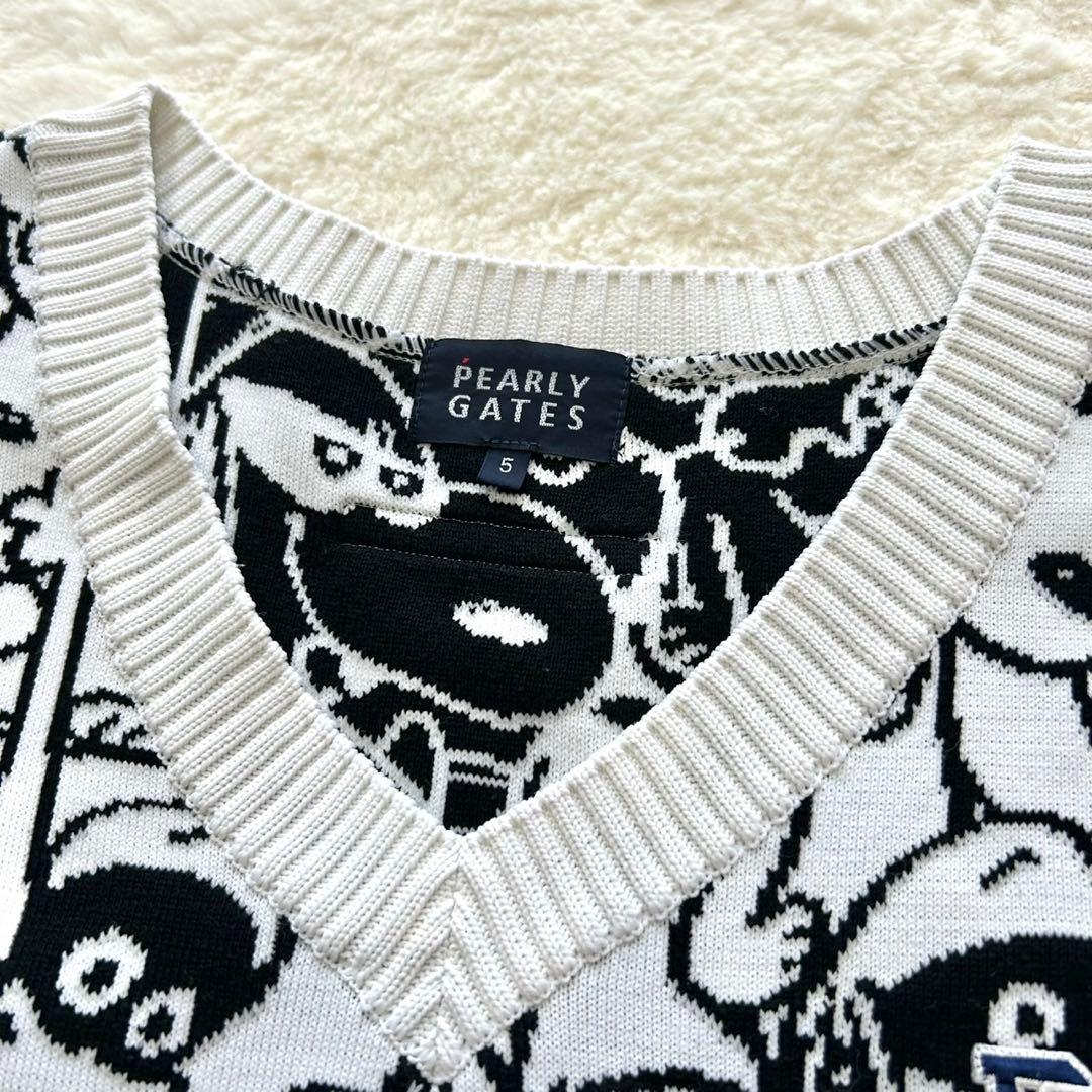 極美品】PEARLY GATES パーリーゲイツ ニットベスト スヌーピー 5