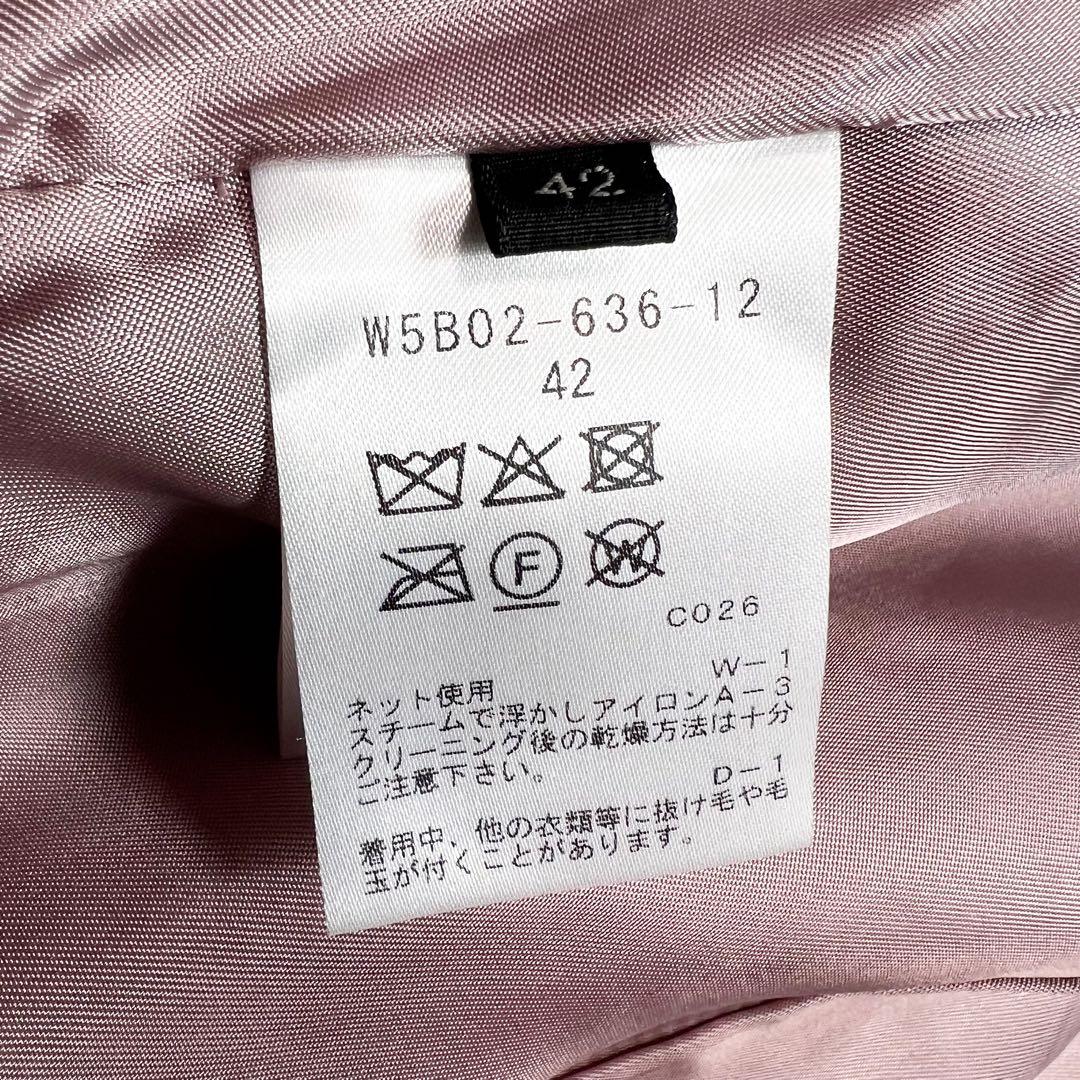 トゥービーシック アンゴラ ビッグカラーコート　ピンク　L相当　美品