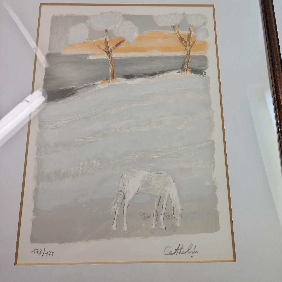 ベルナール・カトラン作 リトグラフ 俳諧十撰「馬」