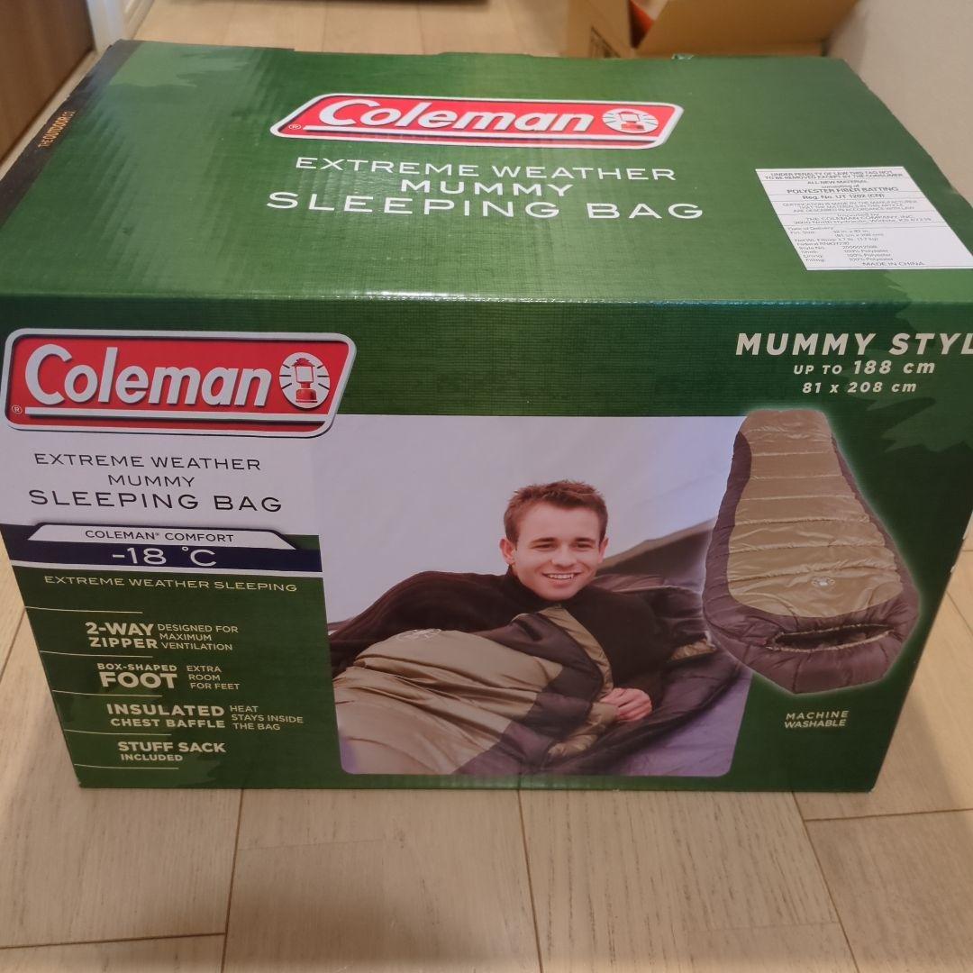 新品未開封 Coleman マミースタイル寝袋 -18°C 188cm