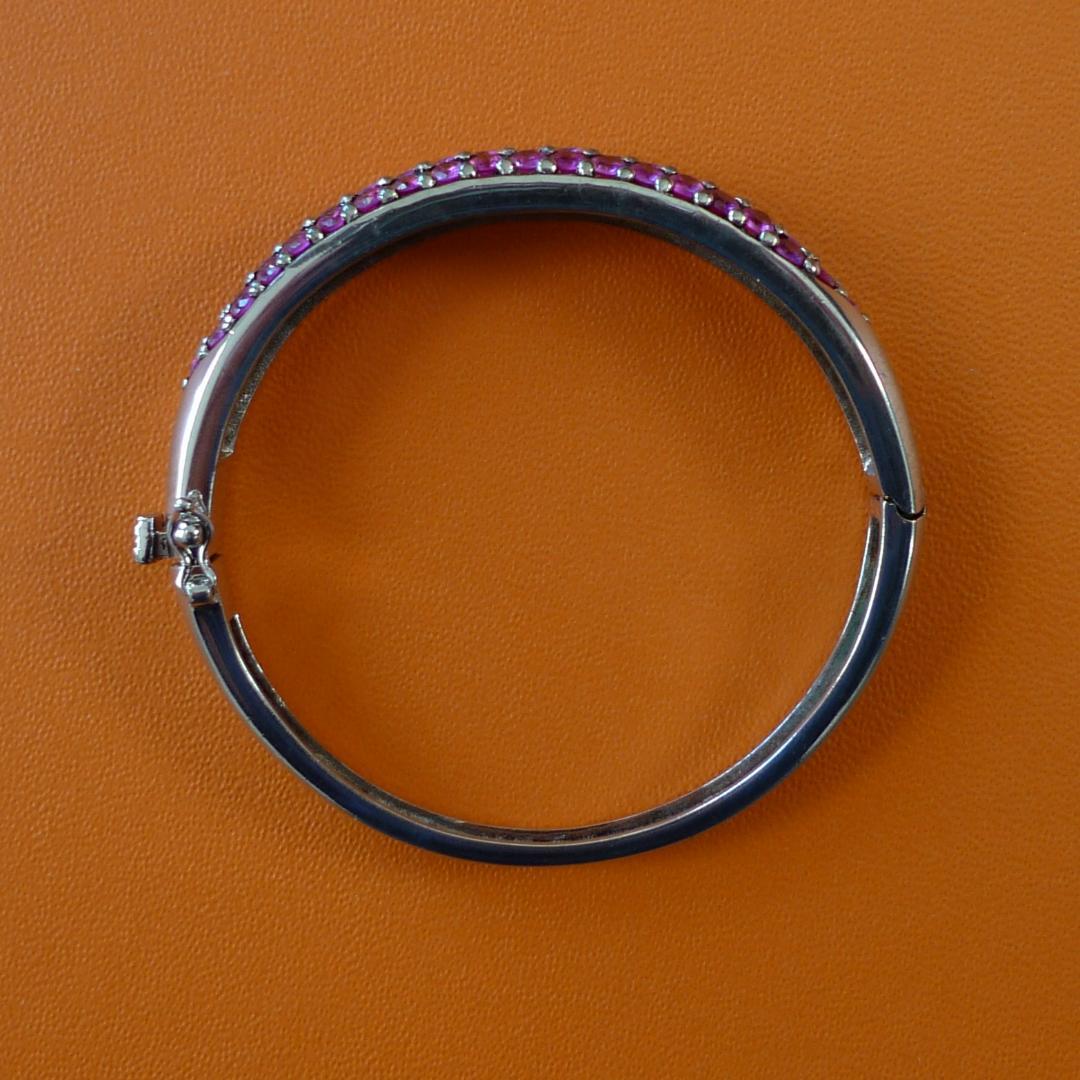 シルバー925 ルビー ブレスレット ☆美品