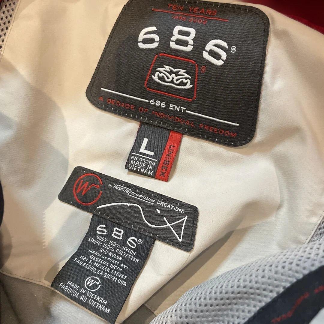 686 スノーボードウェアセット ジャケット/パンツL