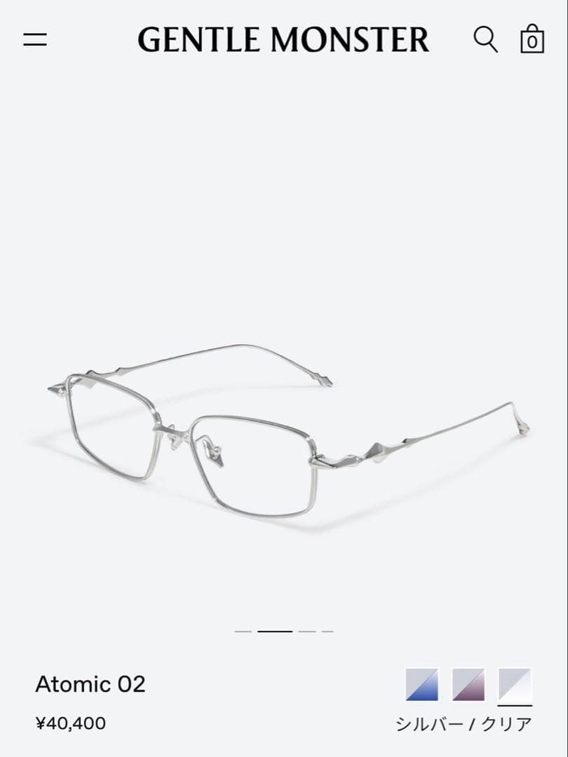 Gentle Monster Atomic 02 シルバー/クリア(付属品有り)