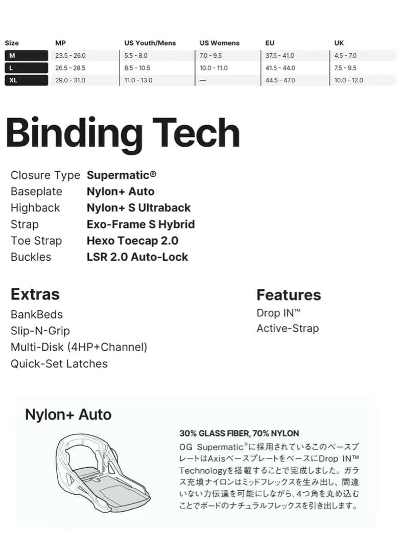 25-26 ナイデッカー LT SUPERMATIC ビンディング